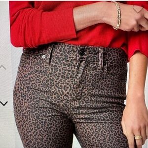 NWT J Crew Leopard Flare Jeans 32